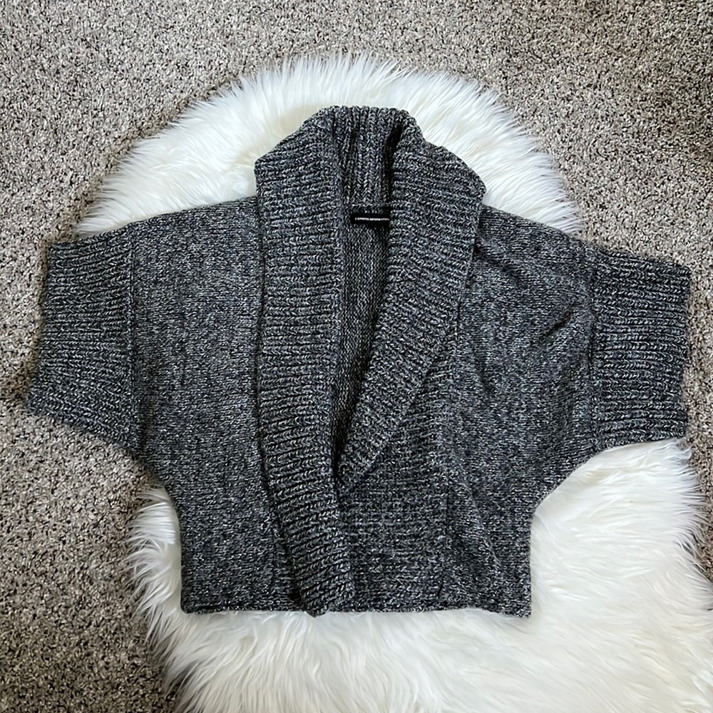 Express short sleeve sparkly knit cardigan